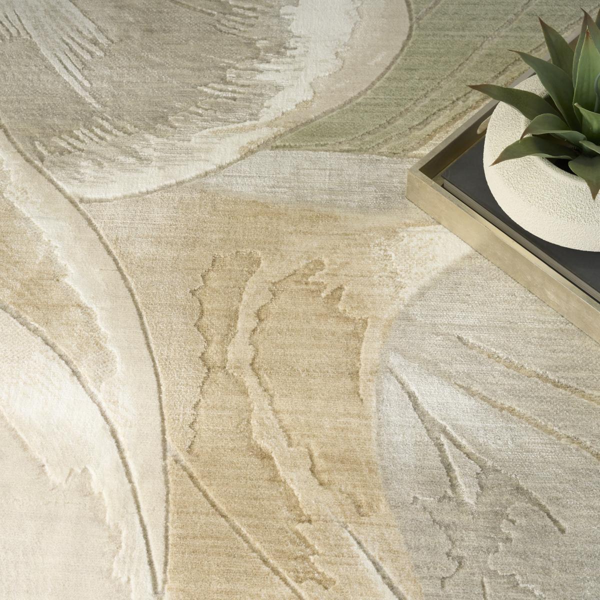 Brushlight Ribbon Beige Grey Rug