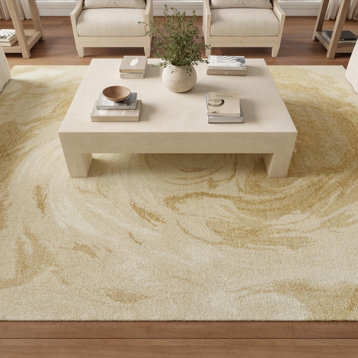 Brushlight Vortex Beige Ivory Rug