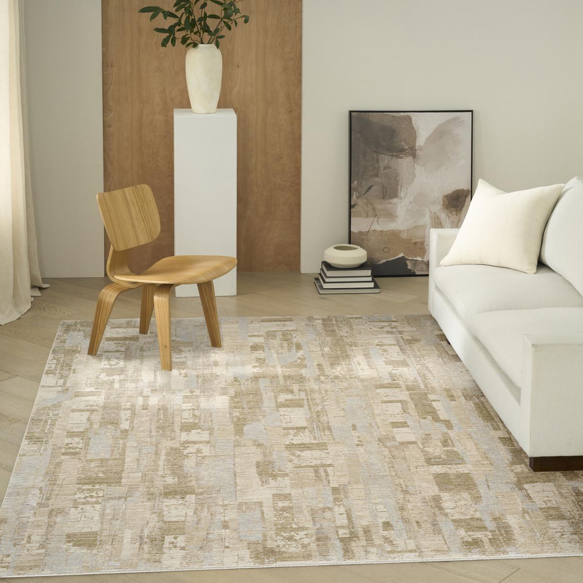 Calvin Klein Drift Mosaic Beige Grey Rug