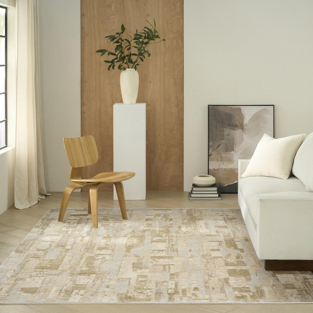Calvin Klein Drift Mosaic Beige Grey Rug