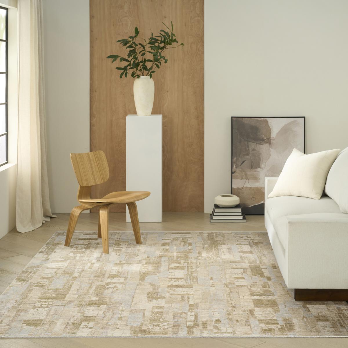 Calvin Klein Drift Mosaic Beige Grey Rug