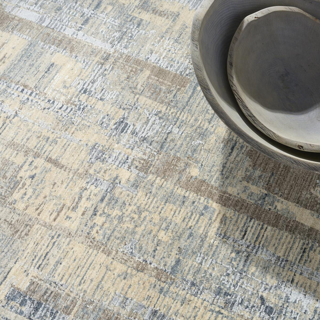 Calvin Klein Drift Mosaic Blue Beige Rug