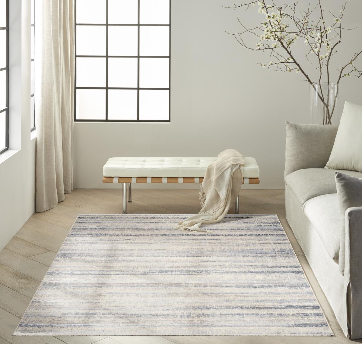 Calvin Klein Drift Stripe Blue Rug
