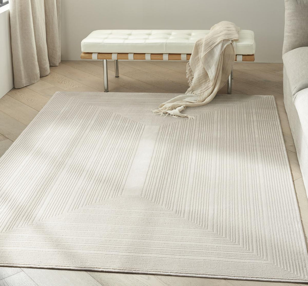 Calvin Klein Irradiant Maze Ivory Rug