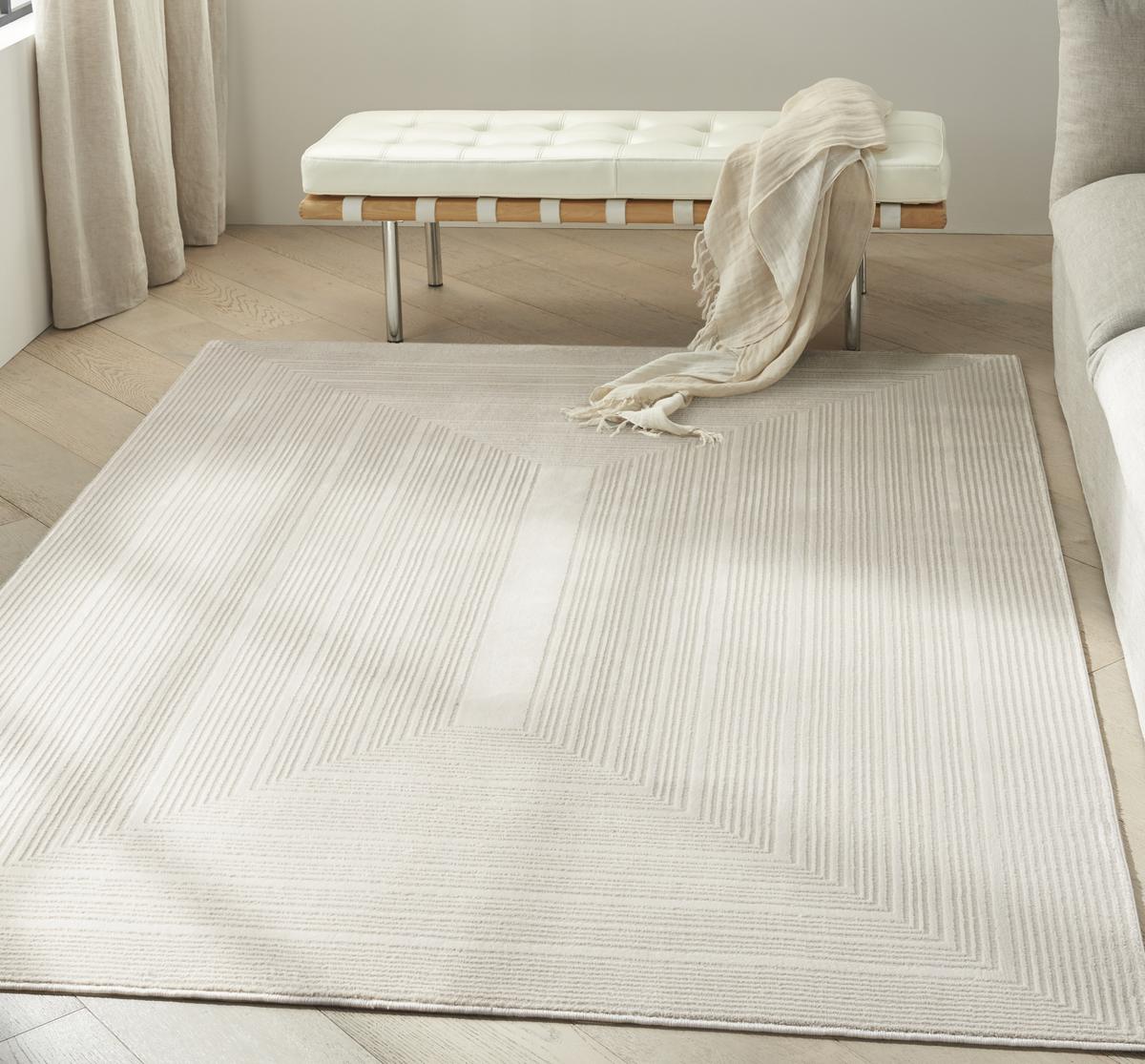 Calvin Klein Irradiant Maze Ivory Rug