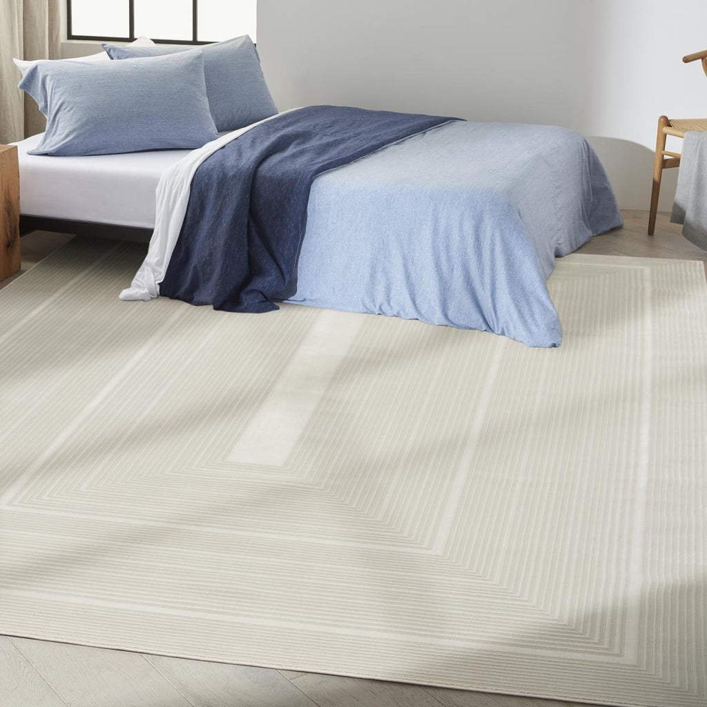 Calvin Klein Irradiant Maze Ivory Rug