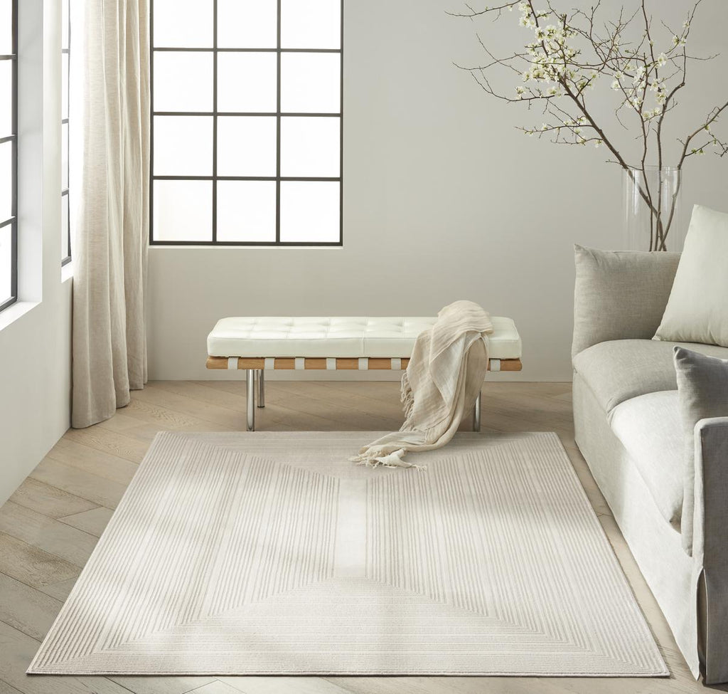 Calvin Klein Irradiant Maze Ivory Rug