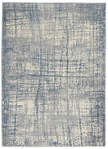 Calvin Klein Rush Crosshatch Ivory Blue Rug