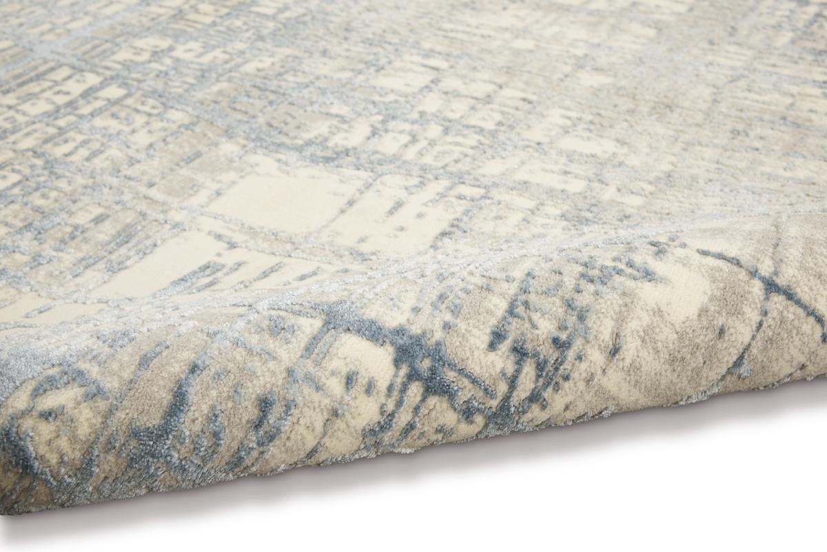 Calvin Klein Rush Crosshatch Ivory Blue Rug
