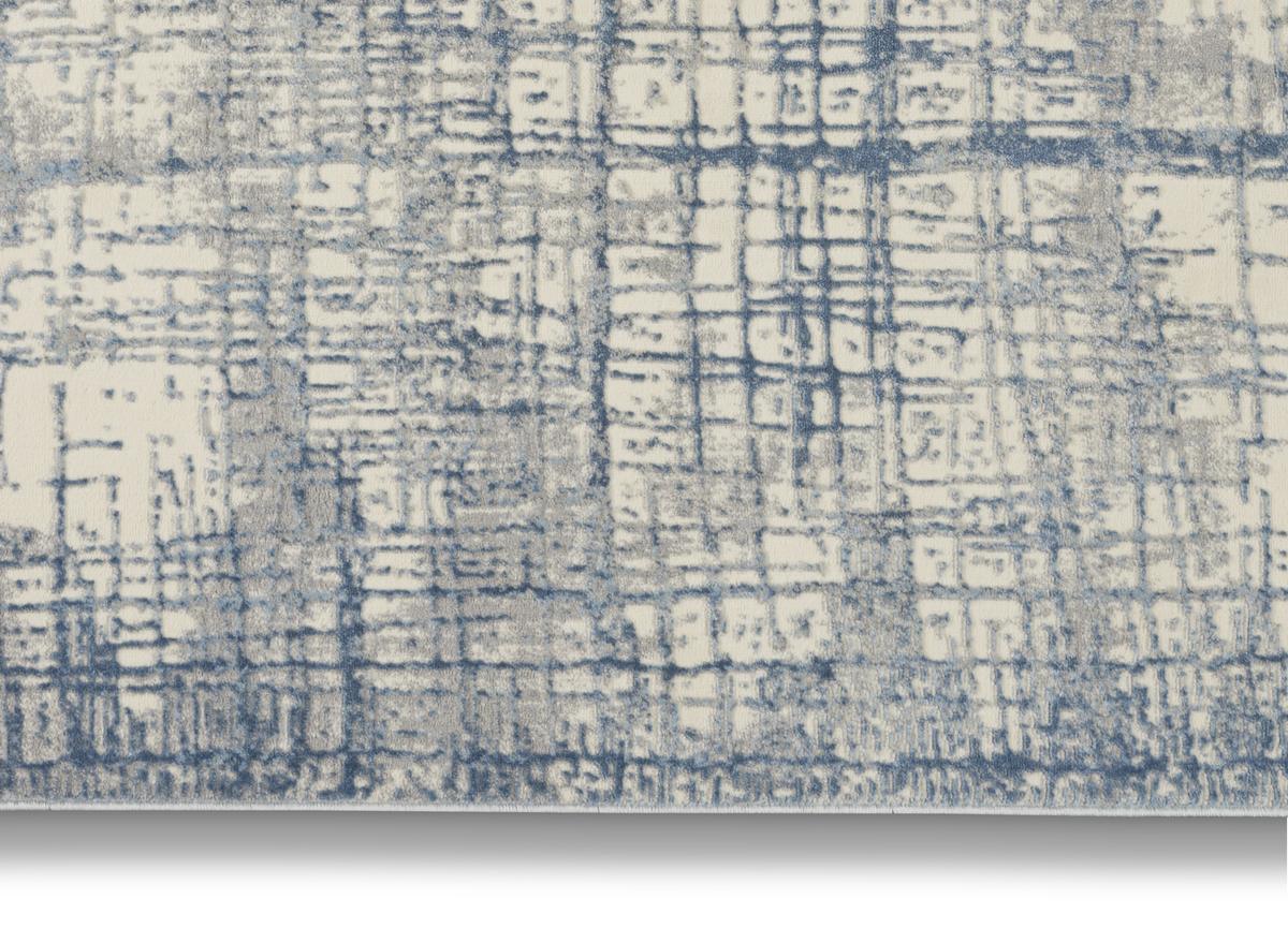 Calvin Klein Rush Crosshatch Ivory Blue Rug