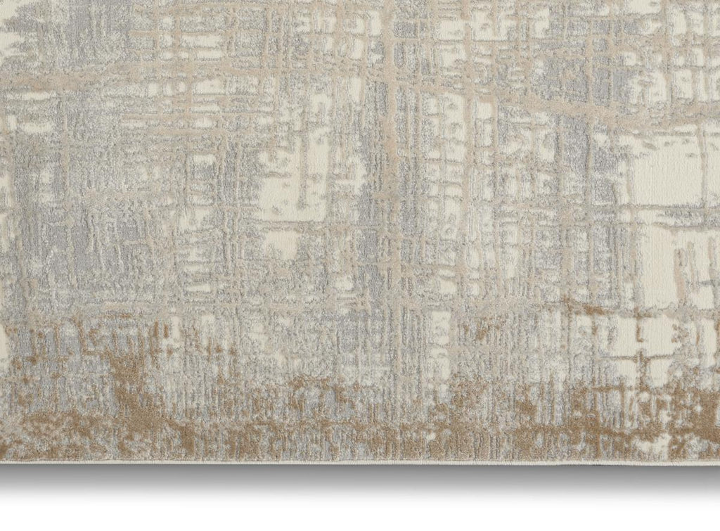 Calvin Klein Rush Crosshatch Ivory Taupe Rug