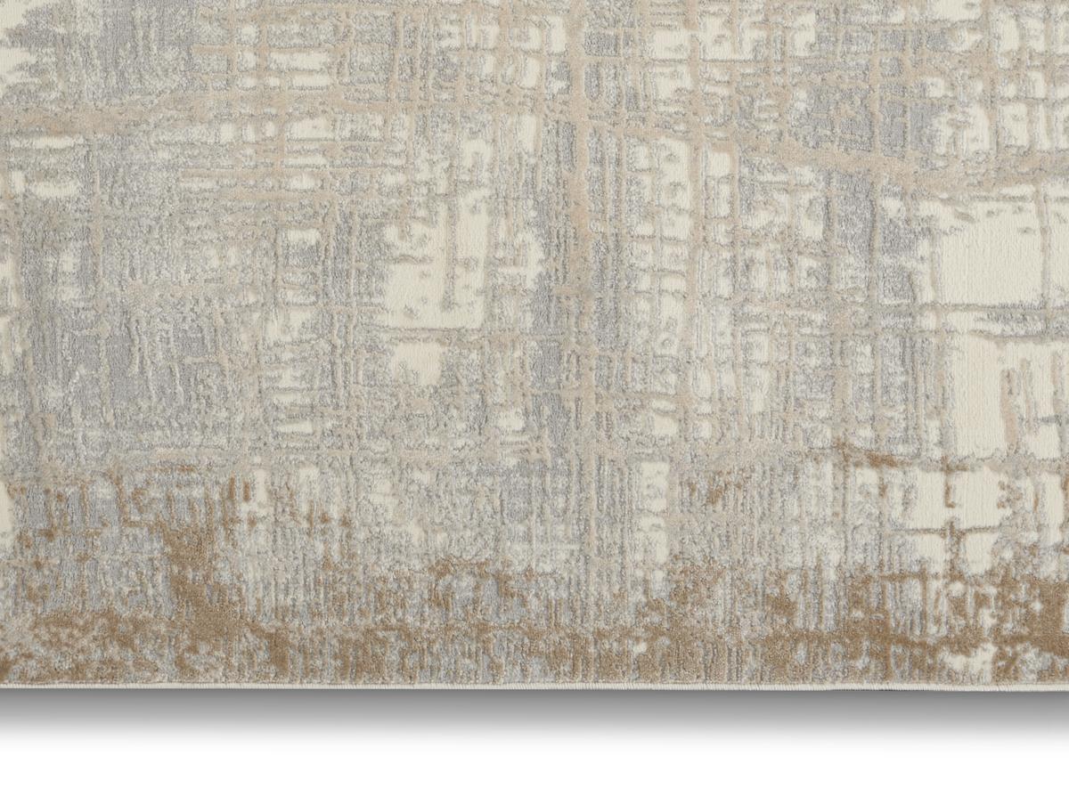 Calvin Klein Rush Crosshatch Ivory Taupe Rug
