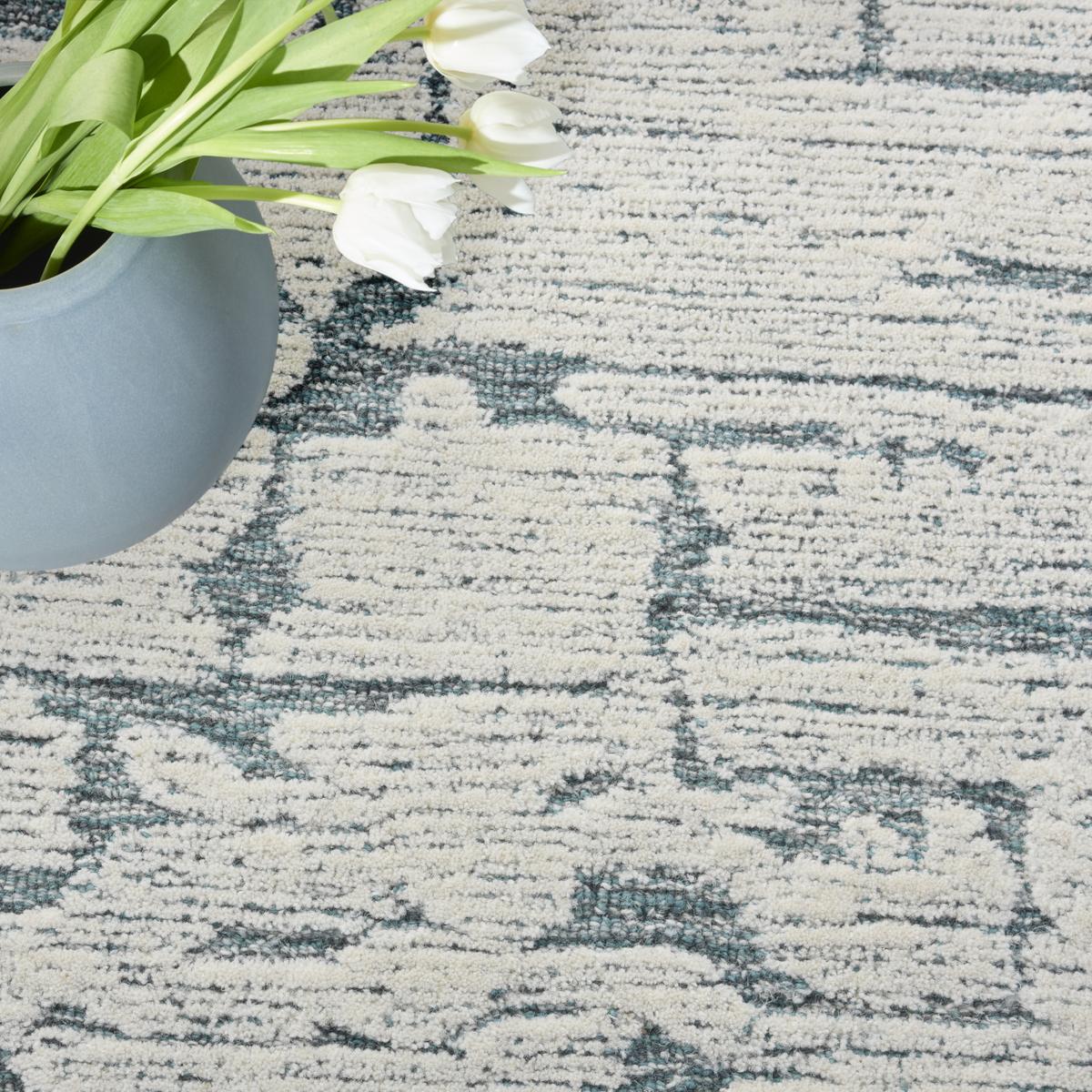 Calvin Klein Sculptural Teal Rug