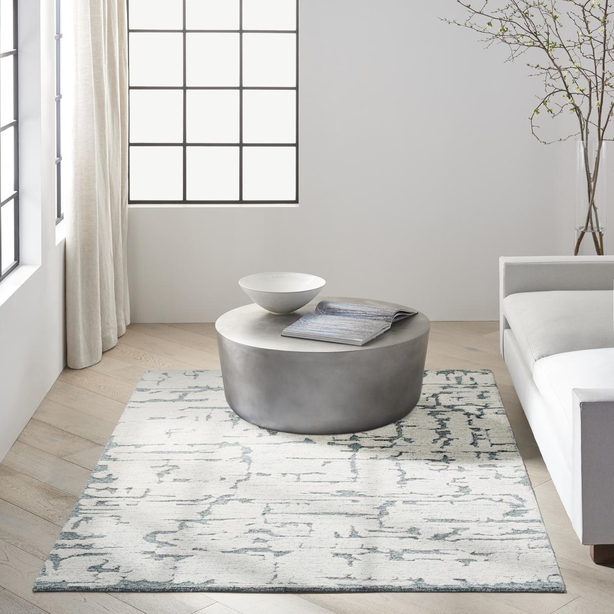 Calvin Klein Sculptural Teal Rug