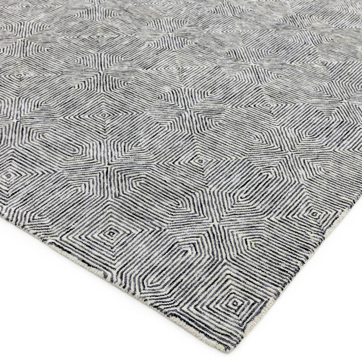 Camden Black White Rug