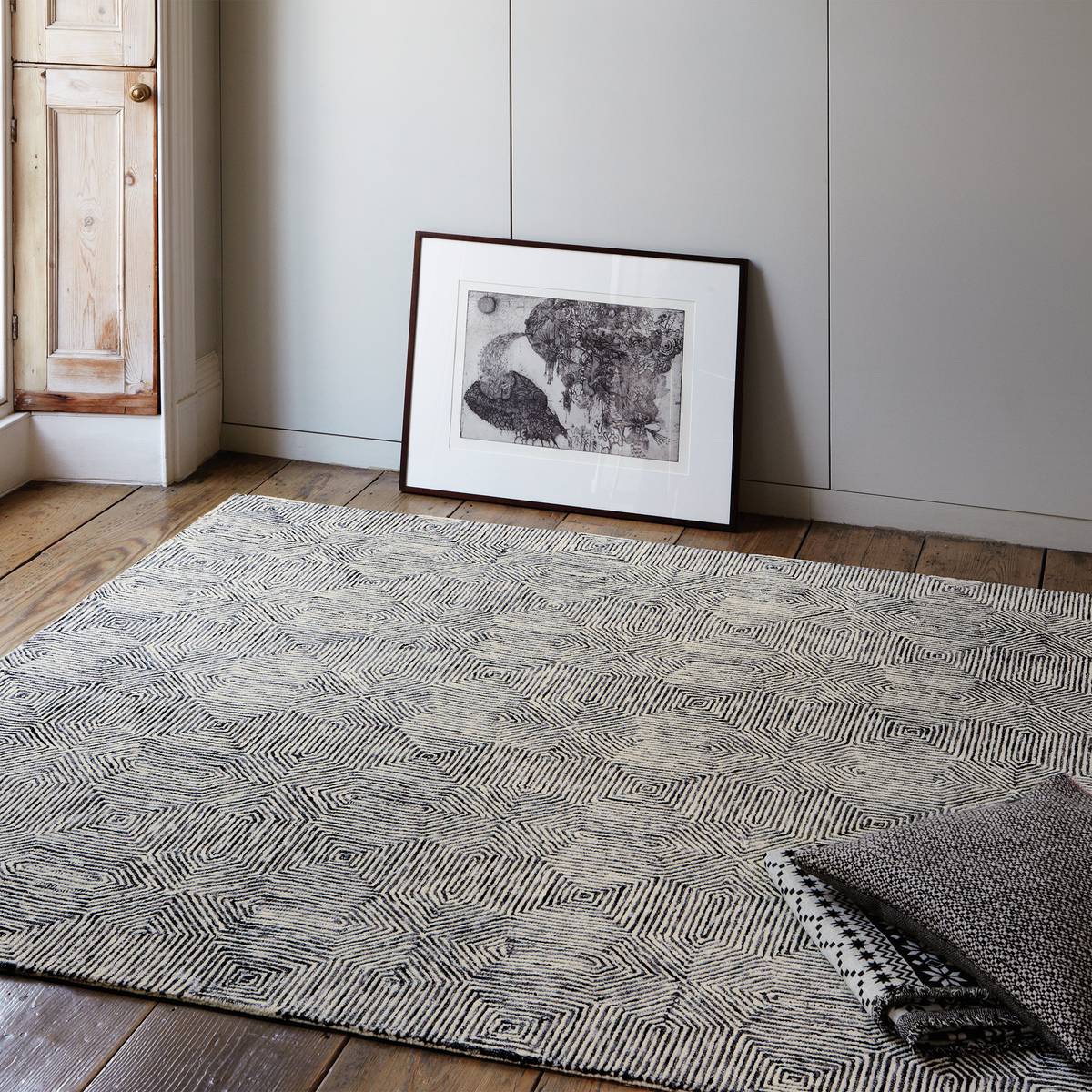 Camden Black White Rug