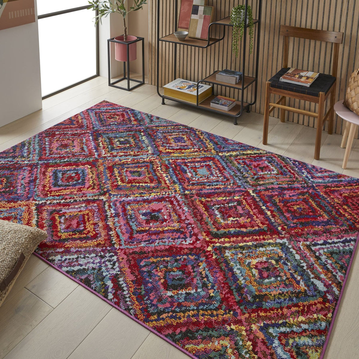 Carnaval Diamond Kilim Multicolour Rug