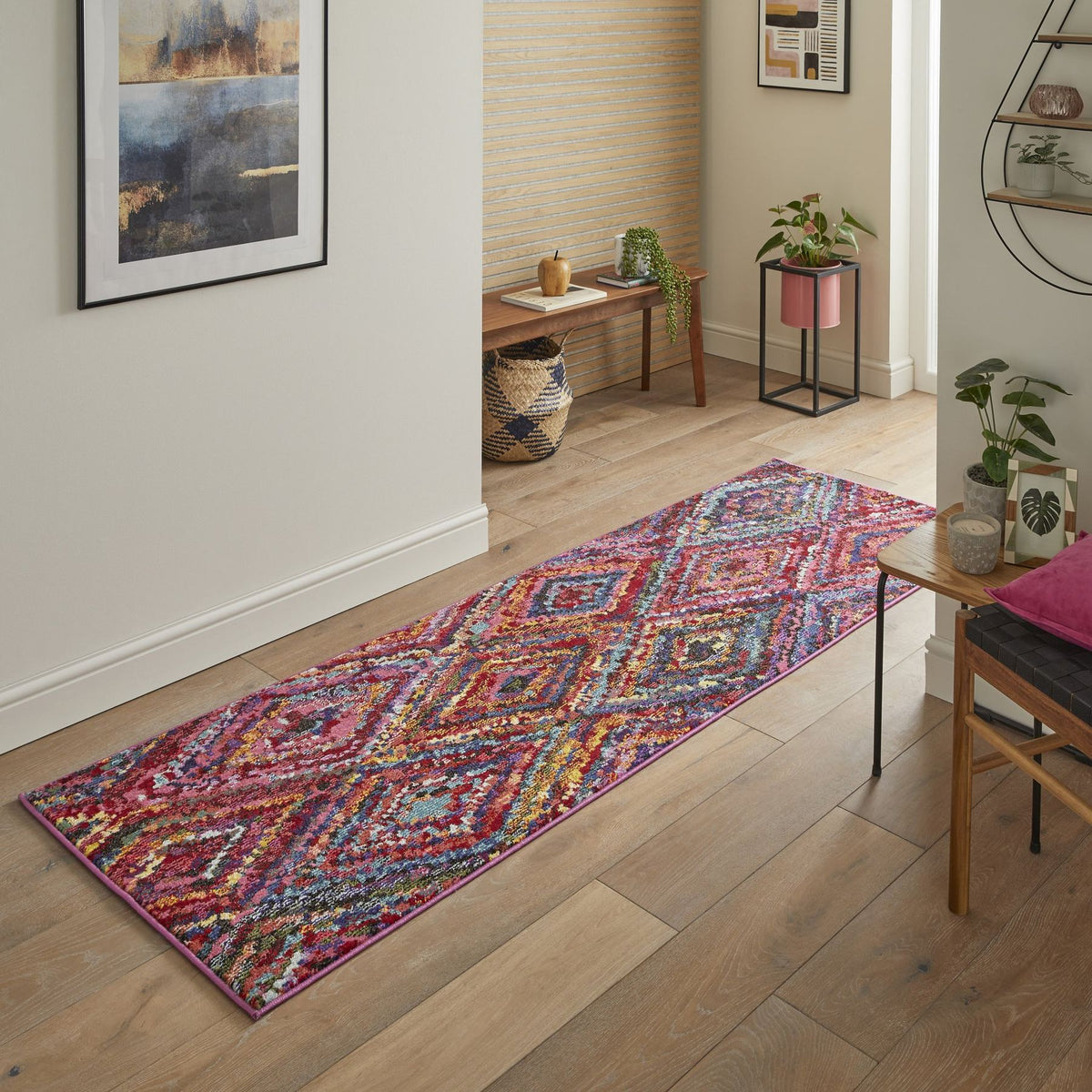 Carnaval Diamond Kilim Multicolour Rug