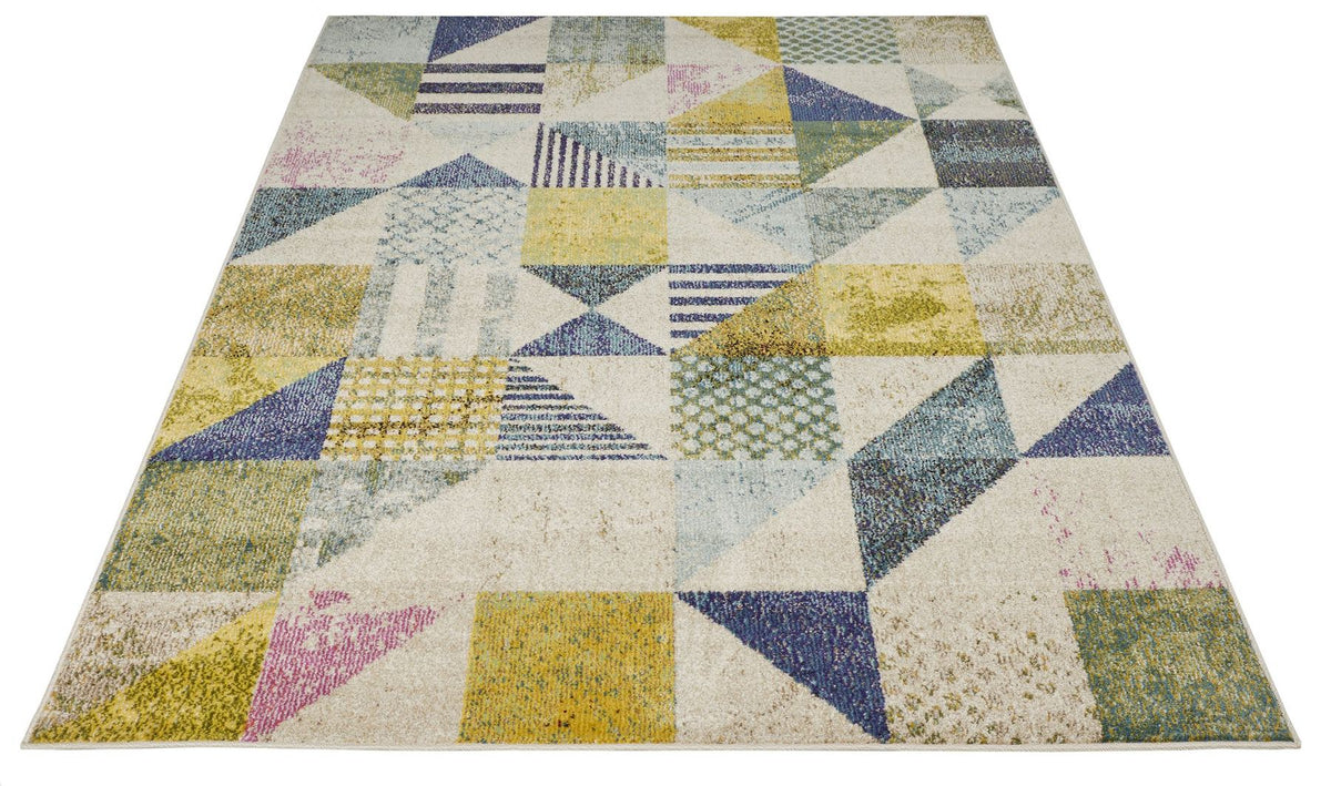 Carnaval Geometric Light Multicolour Rug