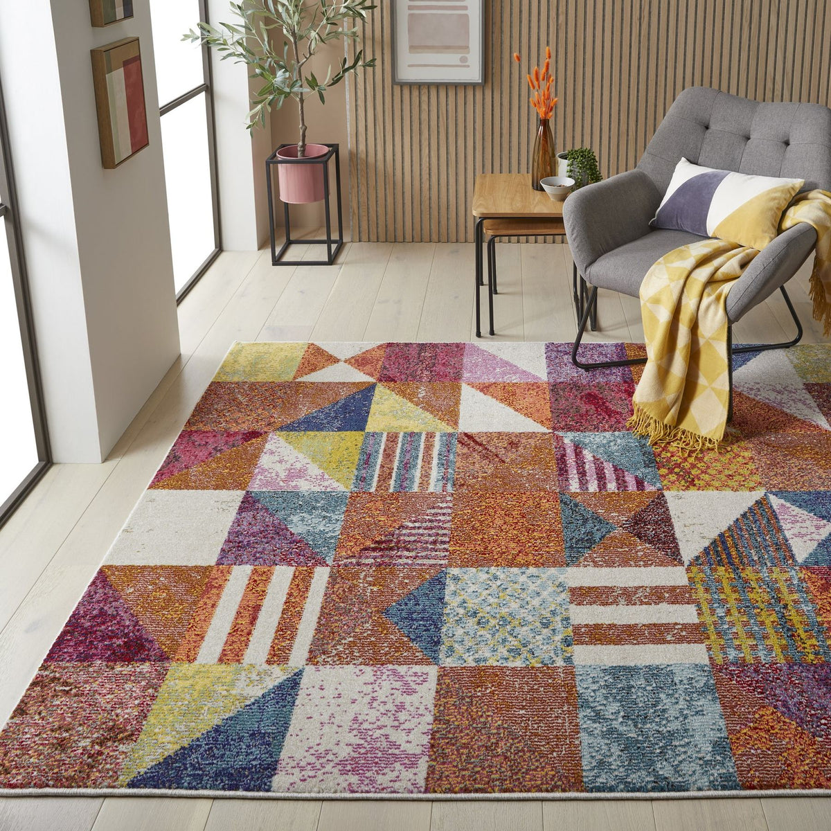 Carnaval Patchwork Multicolour Rug