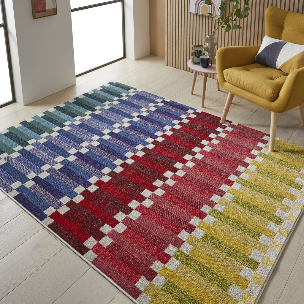 Carnaval Stripe Multicolour Rug