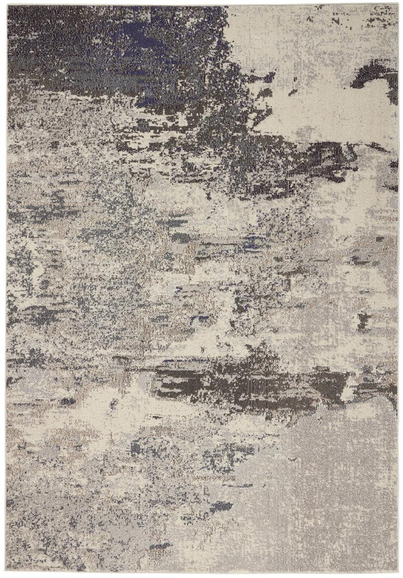 Celestial Cascade Ivory Grey Rug