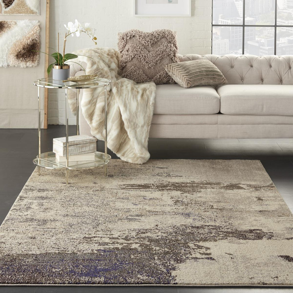 Celestial Cascade Ivory Grey Rug