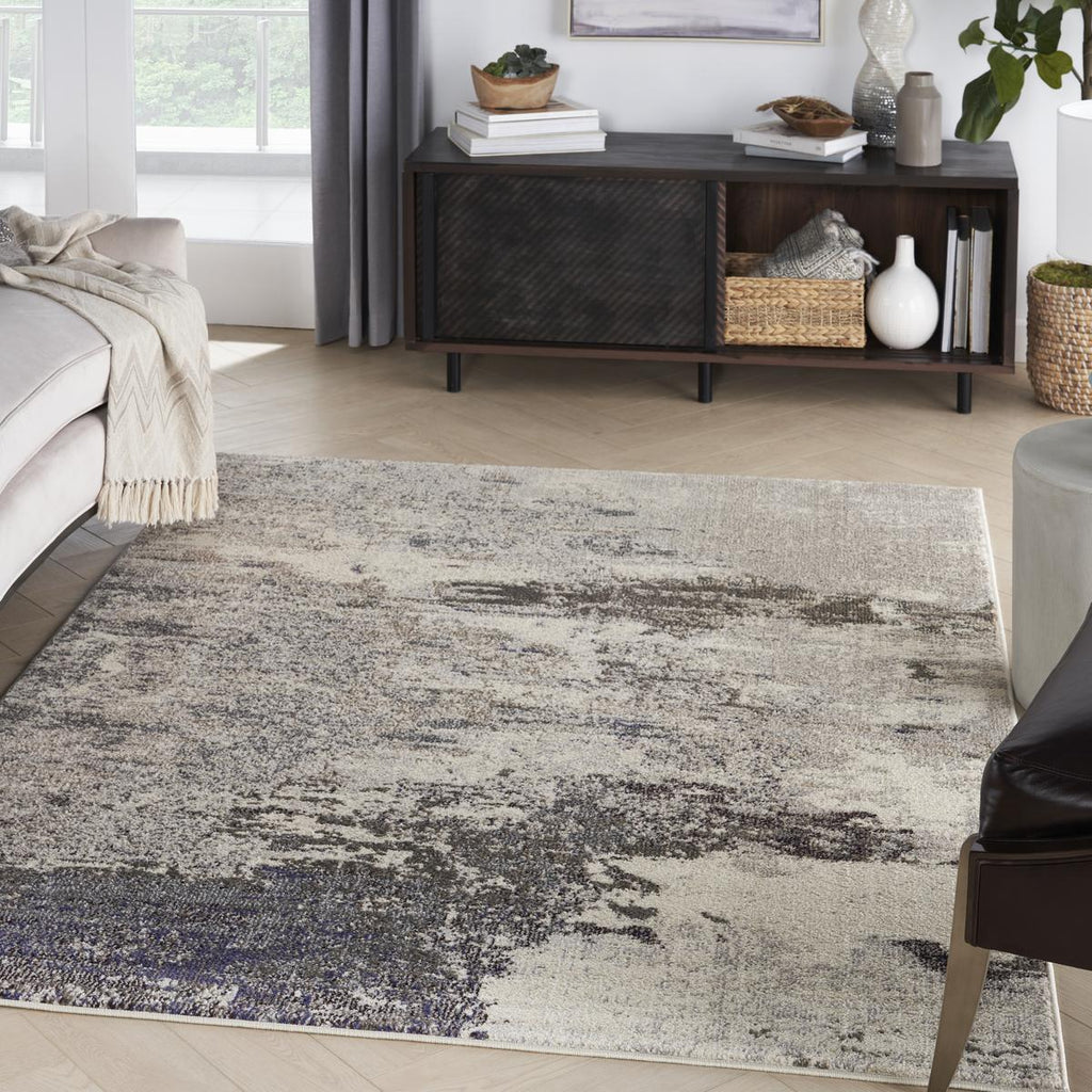 Celestial Cascade Ivory Grey Rug