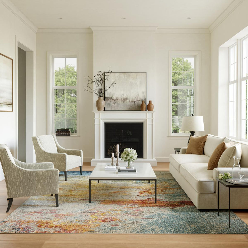 Celestial Cascade Multicolour Rug