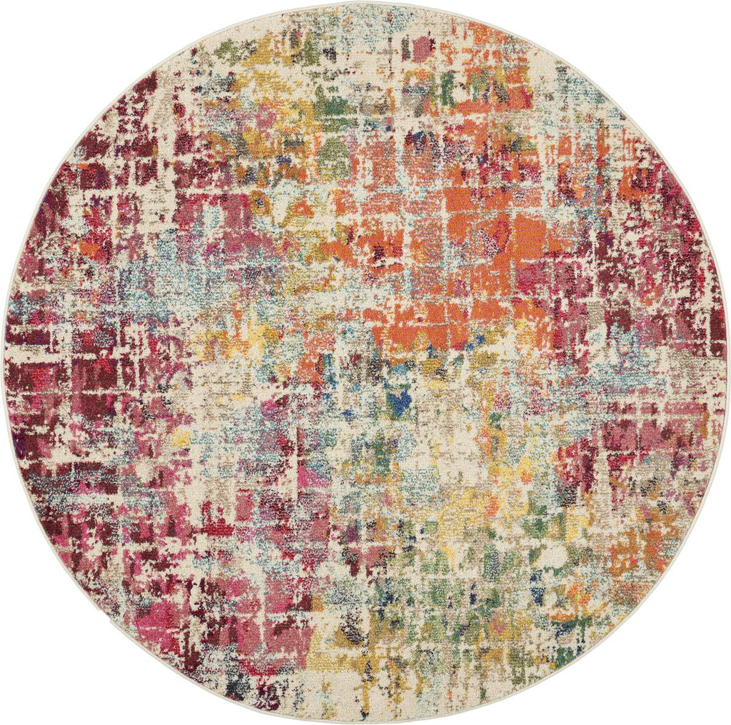 Celestial Mirage Pink Multicolour Rug