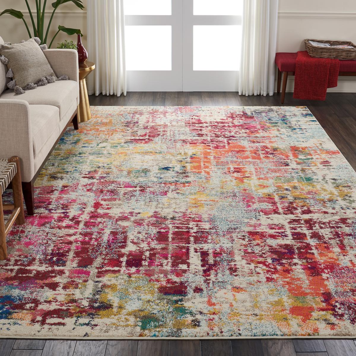 Celestial Mirage Pink Multicolour Rug