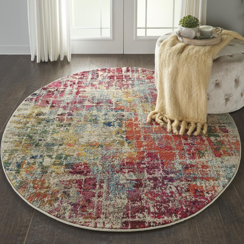Celestial Mirage Pink Multicolour Rug