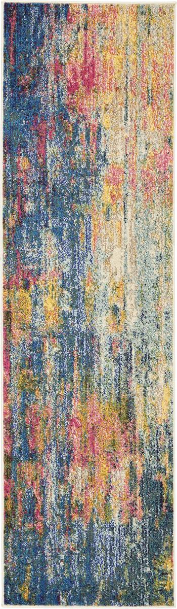 Celestial Prism Blue Yellow Rug