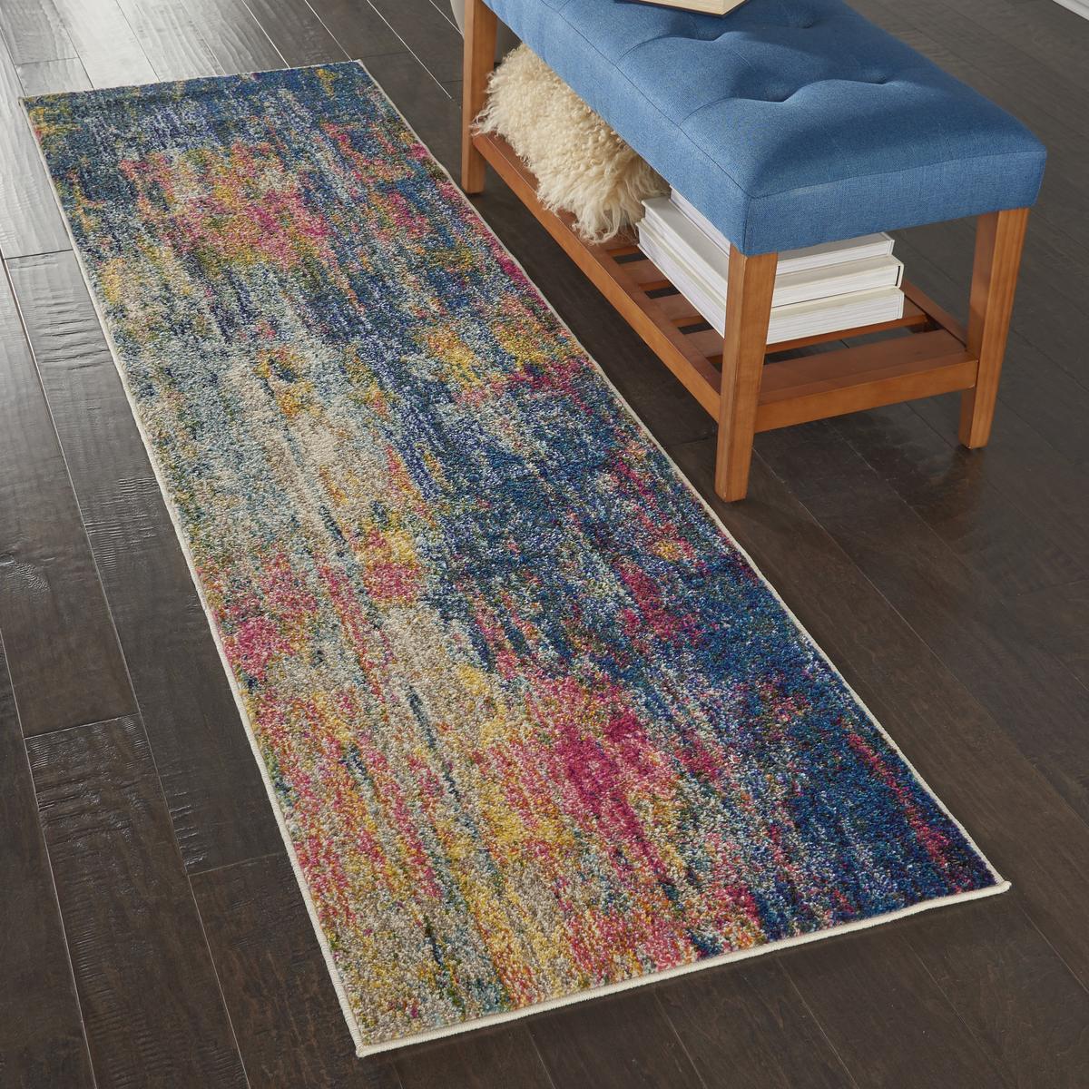 Celestial Prism Blue Yellow Rug