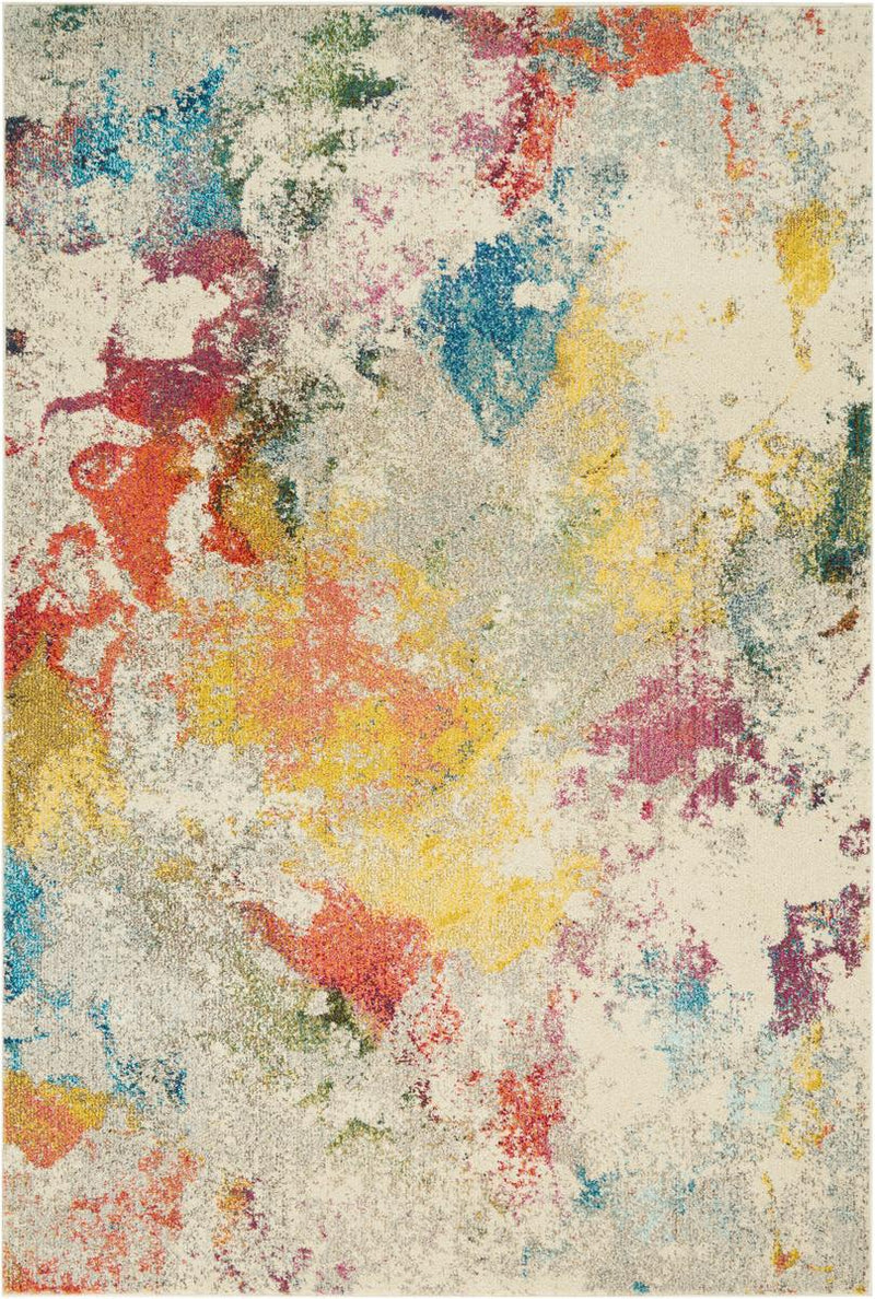 Celestial Splatter Ivory Multicolour Rug