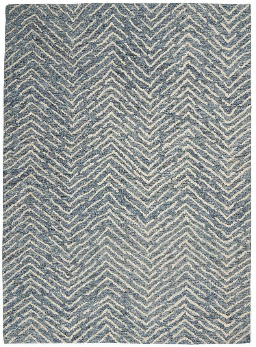 Colorado Herringbone Indigo Ivory Rug