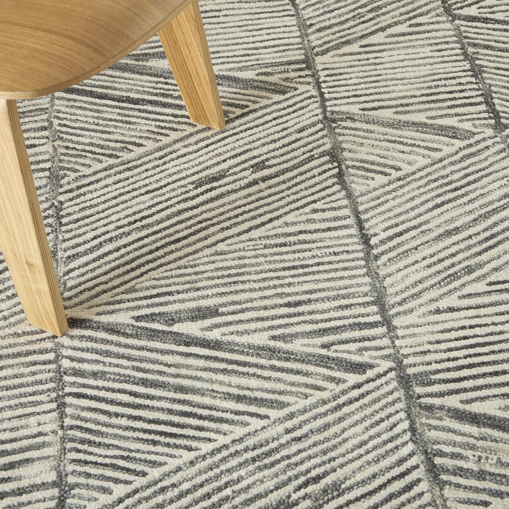 Colorado Line Grey White Rug