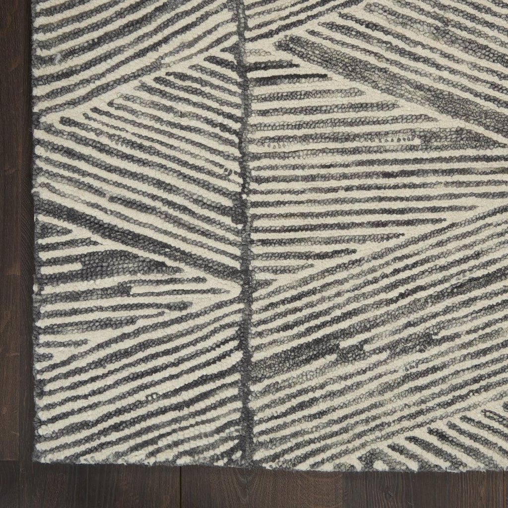 Colorado Line Grey White Rug