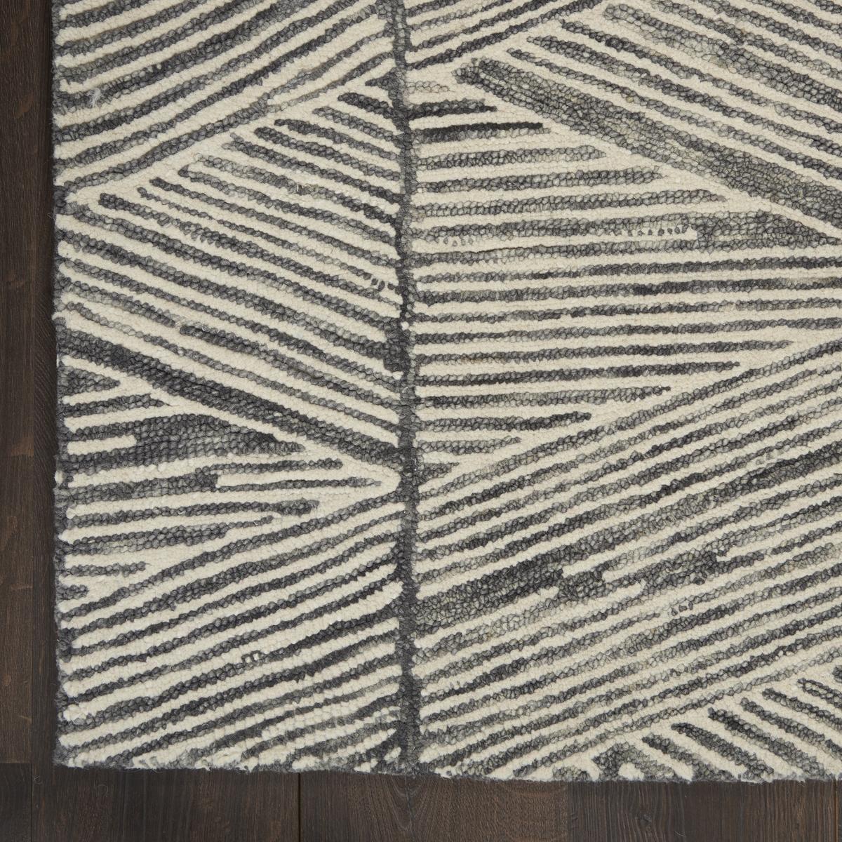 Colorado Line Grey White Rug