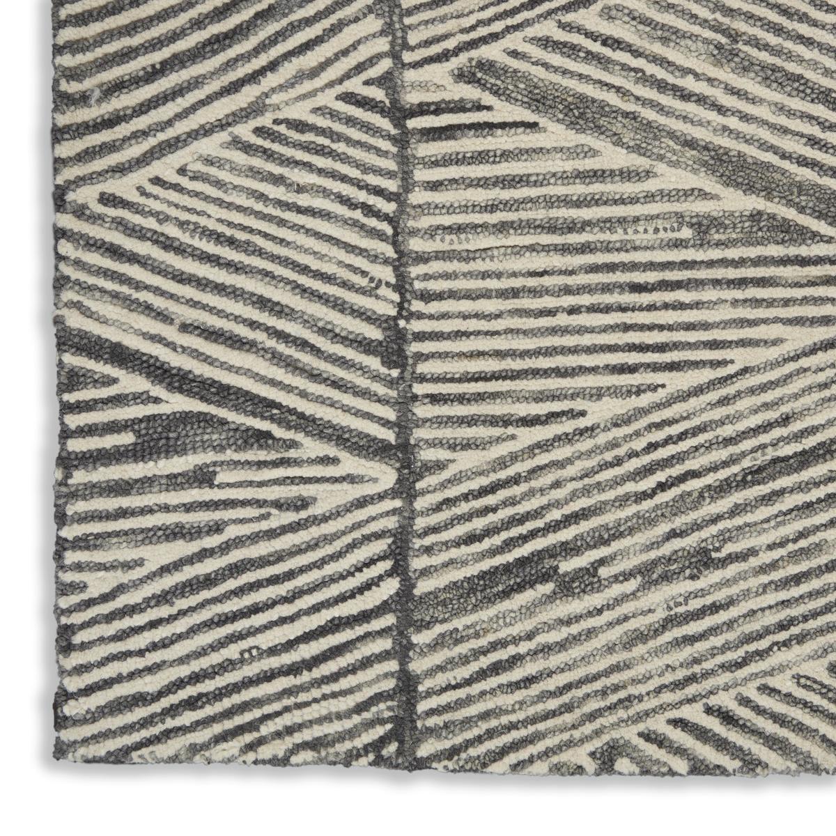 Colorado Line Grey White Rug