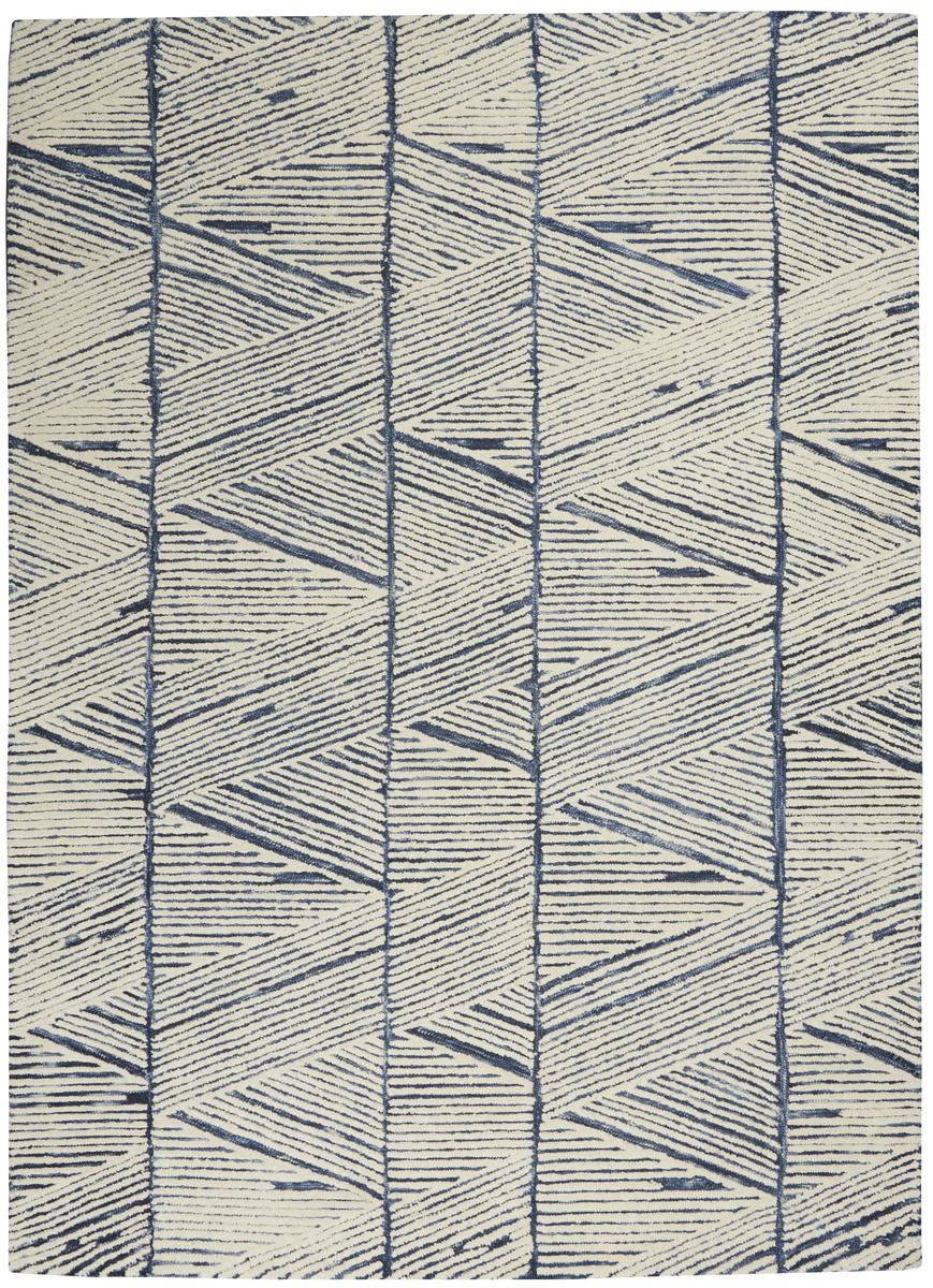 Colorado Line White Blue Rug