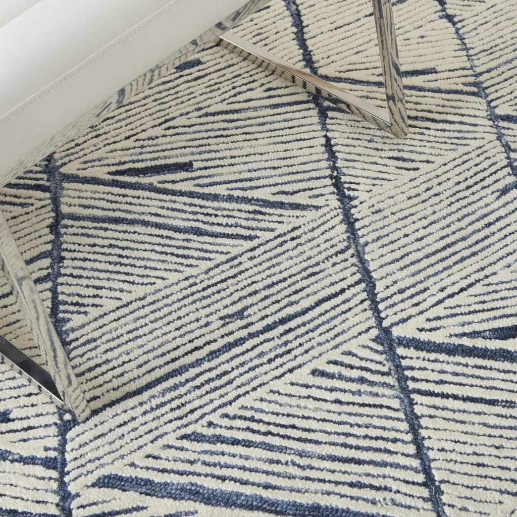 Colorado Line White Blue Rug