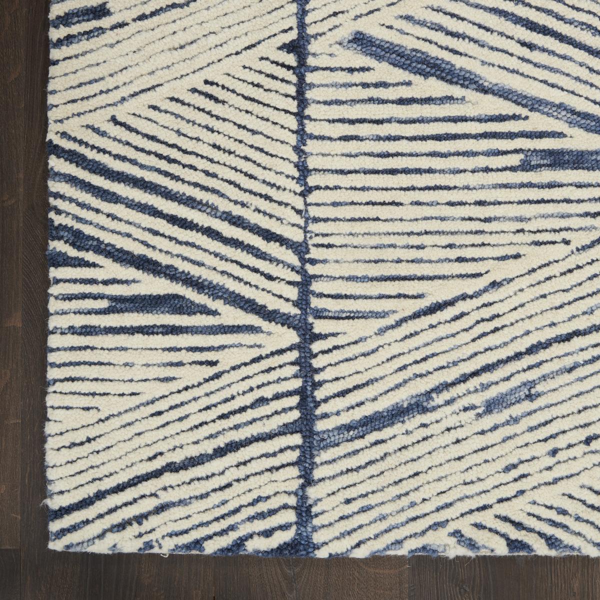 Colorado Line White Blue Rug