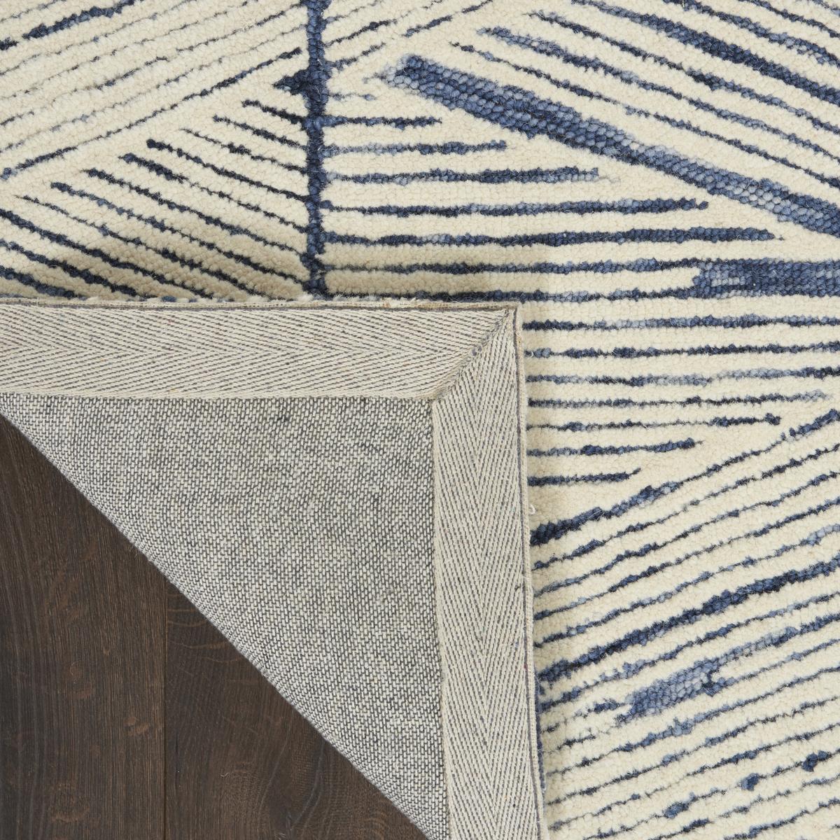 Colorado Line White Blue Rug