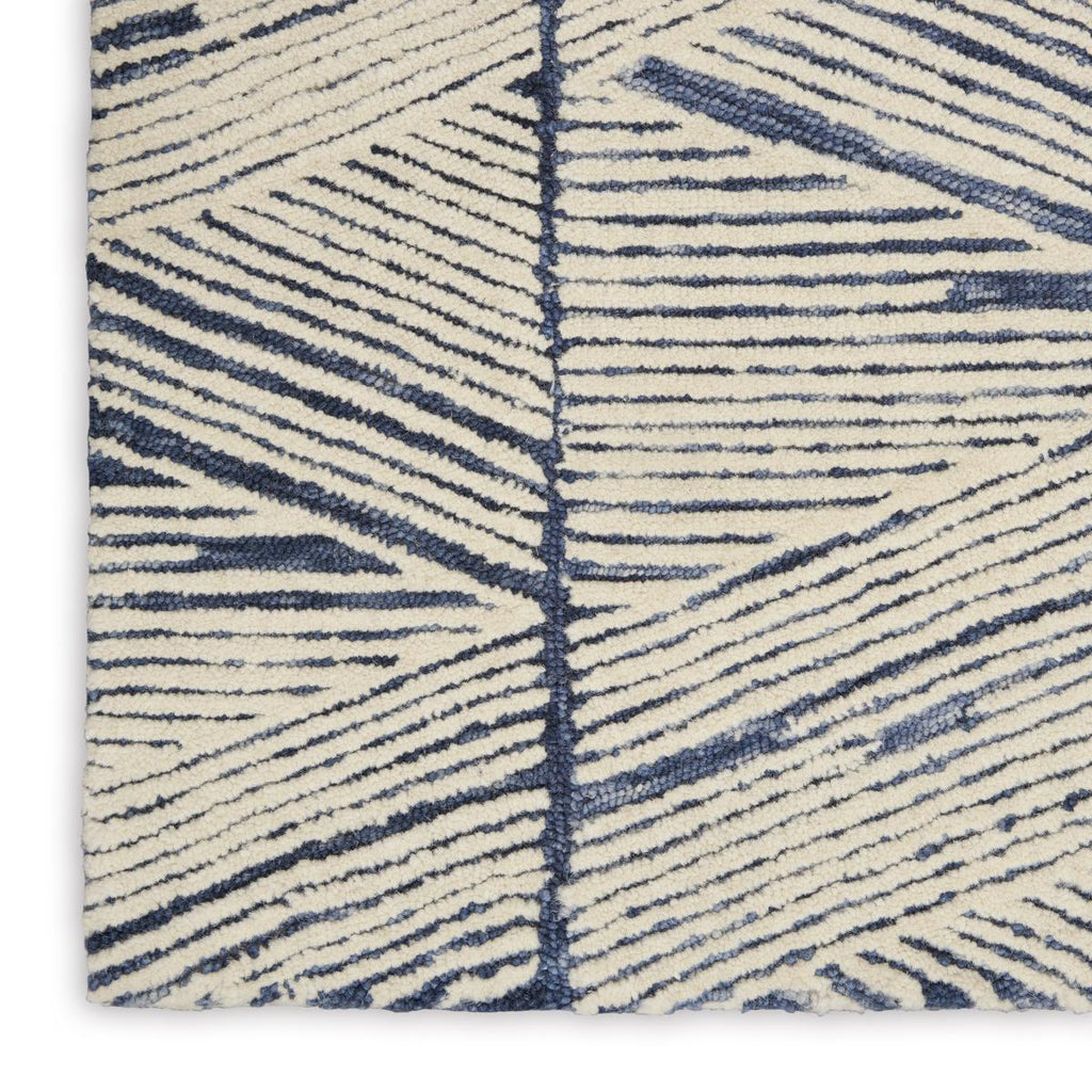 Colorado Line White Blue Rug