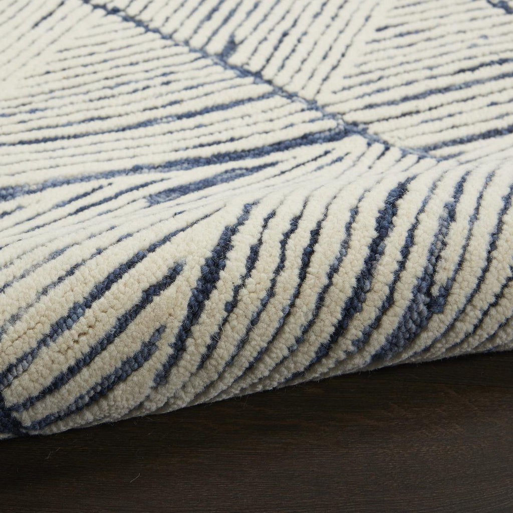 Colorado Line White Blue Rug