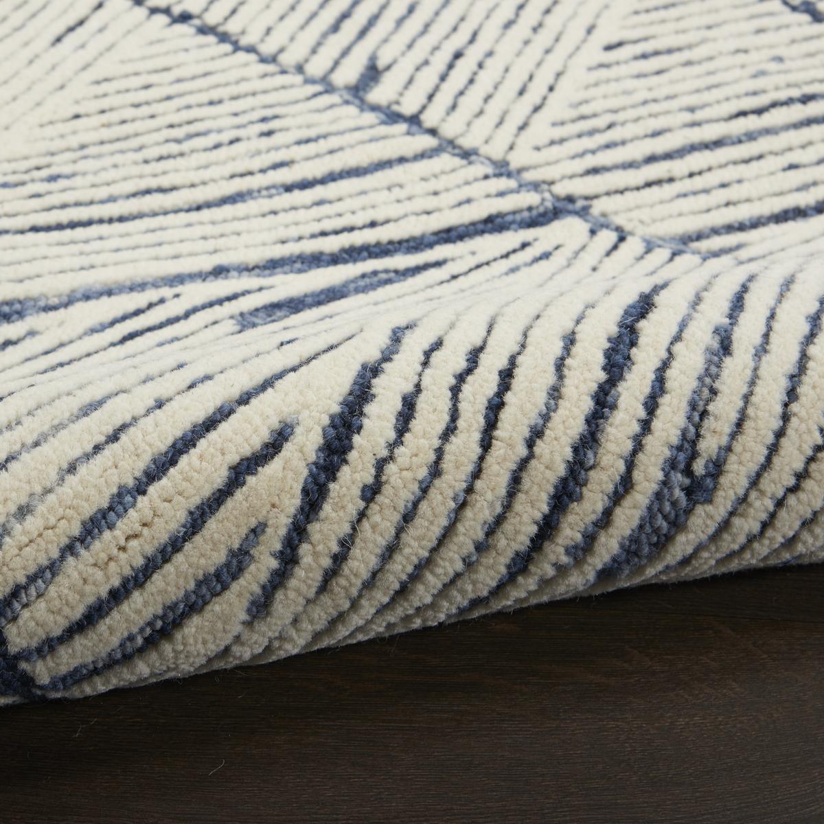 Colorado Line White Blue Rug
