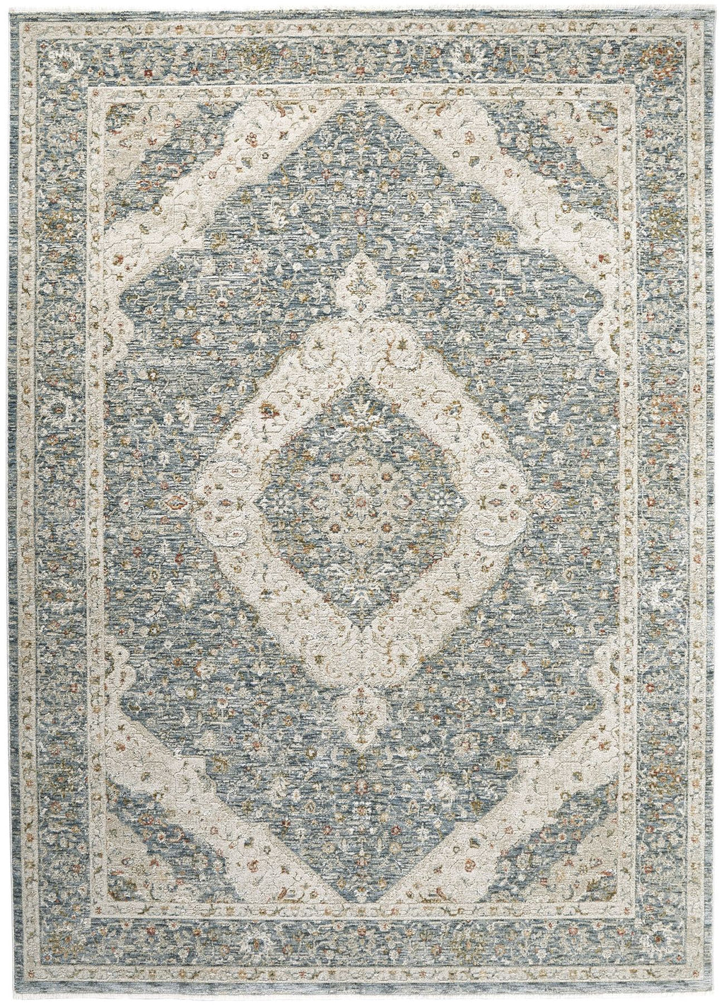Comila Medallion Light Blue Rug