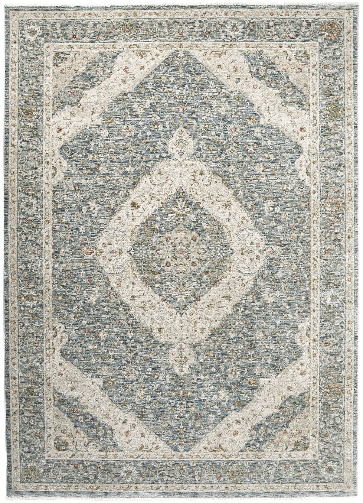 Comila Medallion Light Blue Rug