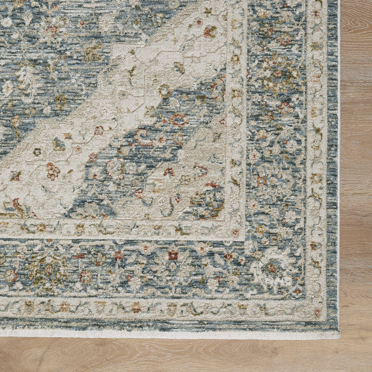 Comila Medallion Light Blue Rug